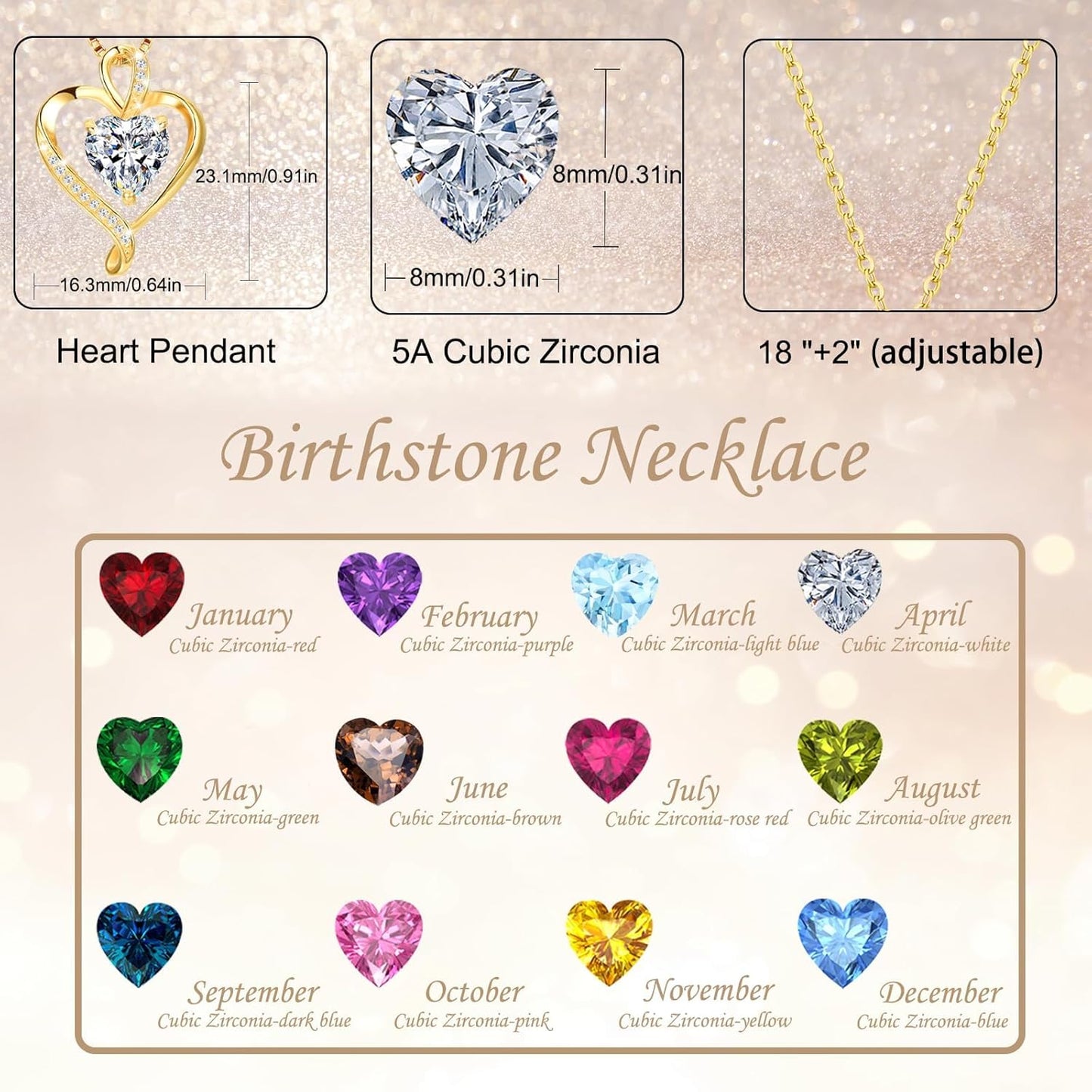 LAVUMO Collares Mujer Amor Colgante De Corazón Oro Rosa Plata De Ley 925 Collares Mujer Joyas Regalos Para Esposa, Mamá Novia Cumpleaños Navidad Aniversario Día San Valentín Regalo