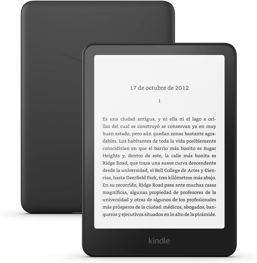 Kindle Paperwhite (16 GB) De | Nuestro Kindle Más Rápido, Con Una Nueva Pantalla De 7" Sin Reflejos Y Semanas De Batería | Con Publicidad | Negro