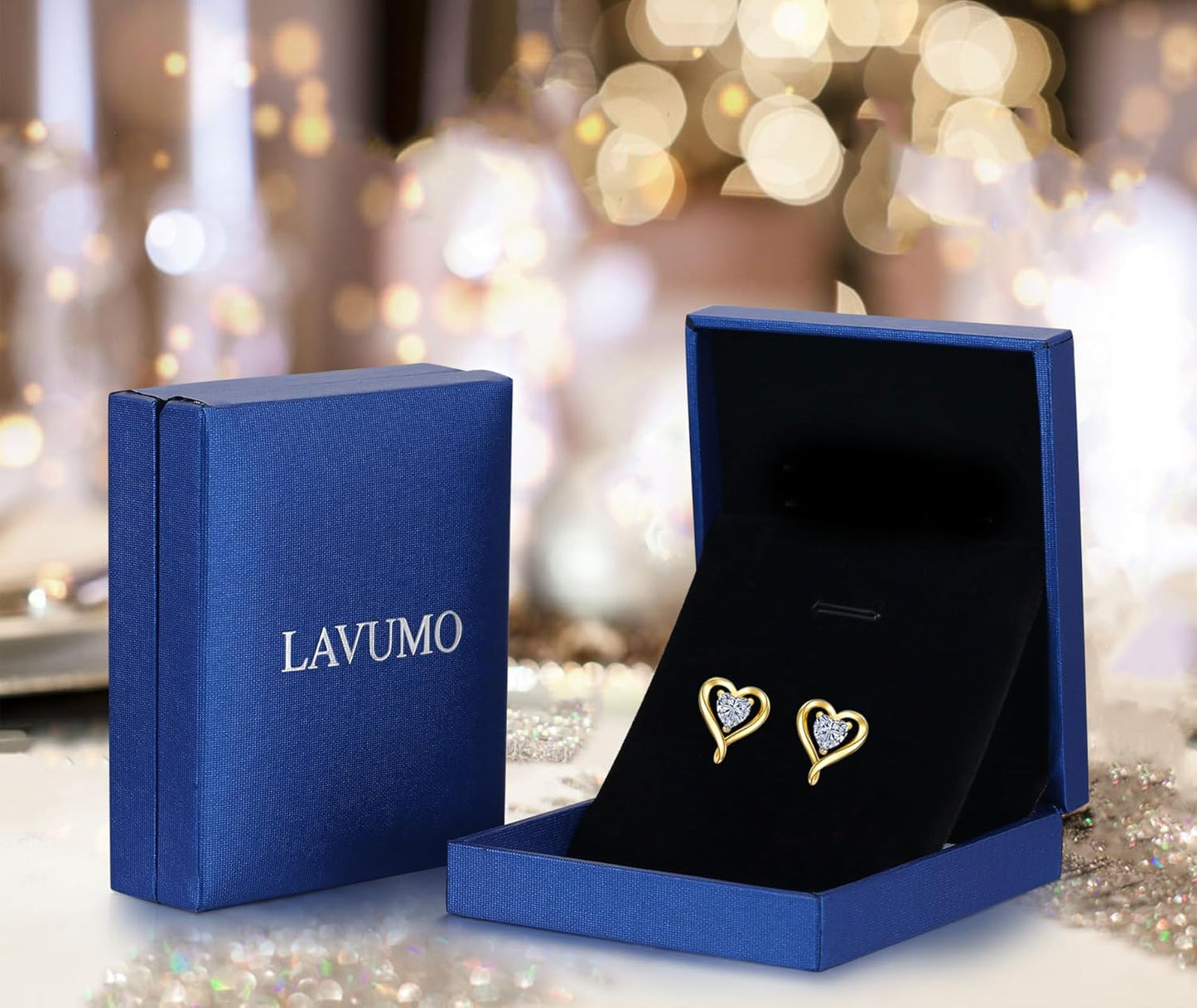 LAVUMO Pendientes Mujer Plata De Ley 925 Oro Rosa Pendientes Joyas De Mujer Regalos Para Esposa, Mamá, Novia En Cumpleaños Navidad Aniversario Día De San Valentín