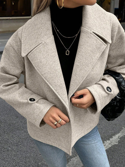 Clasi Women'S Front Button Long Sleeve Casual Jacket, Everyday Wear