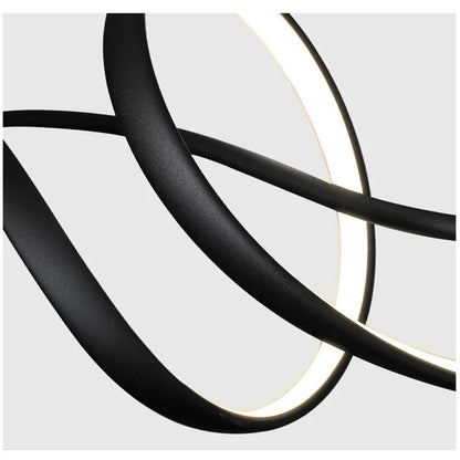 New Ribbon Shape Design Dining Island LED Chandelier Aluminum Simplicity Living Room House Indoor Decoration Table Lighting
